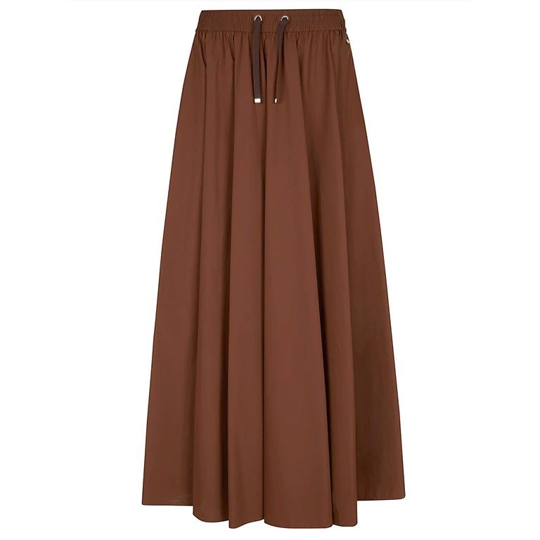 High-Waisted A-Line Jersey Midi Skirt with Drawstring (GN00029DR12917S8800)