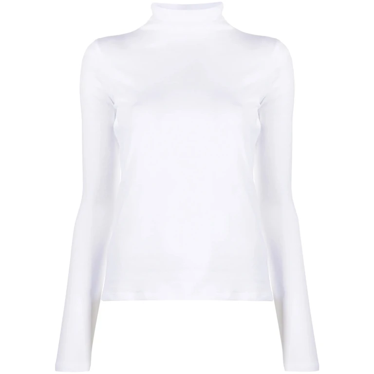 Roll-neck Cotton Blouse (VR87383357)