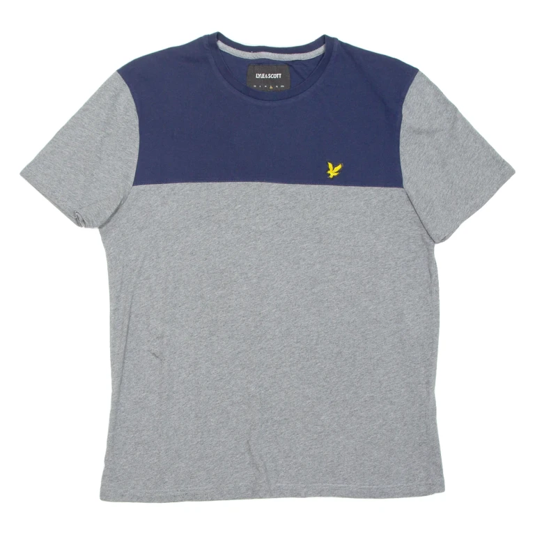 LYLE & SCOTT Mens T-Shirt Grey L