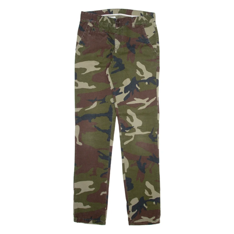 CARHARTT Mens Trousers Green Slim Straight W28 L33