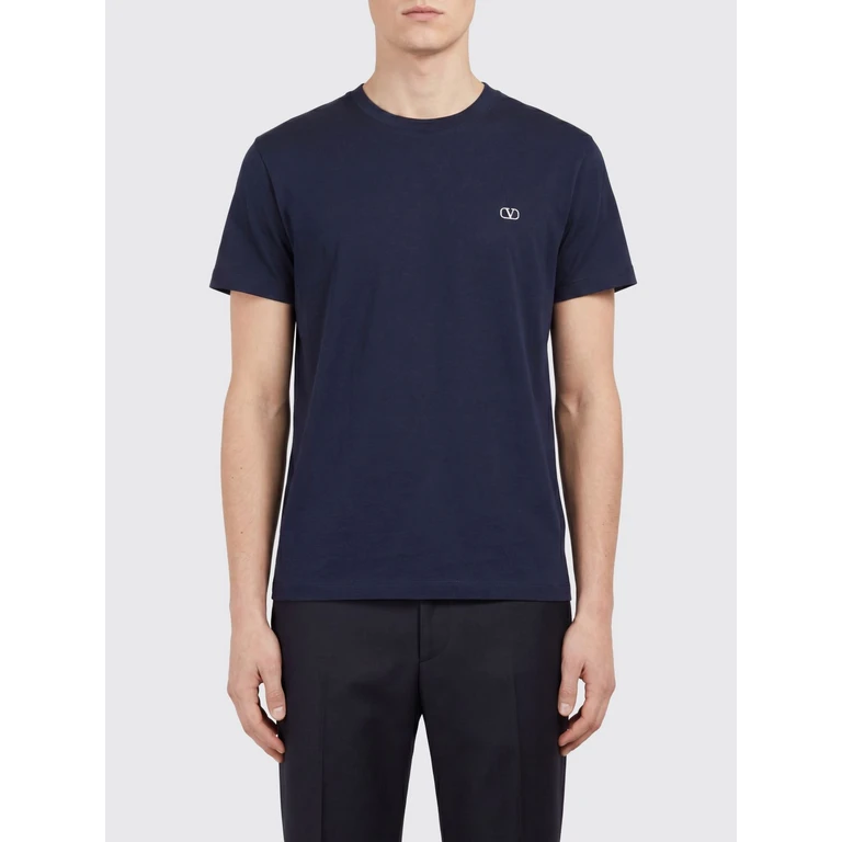 VLogo Signature Cotton T-shirt with Contrasting Logo (MG10VBMM598)