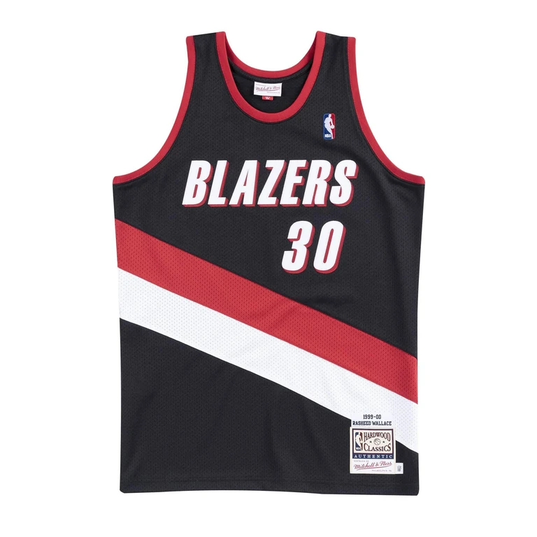 Men's NBA Authentic Jersey 1999 Trail Blazers Rasheed Wallace