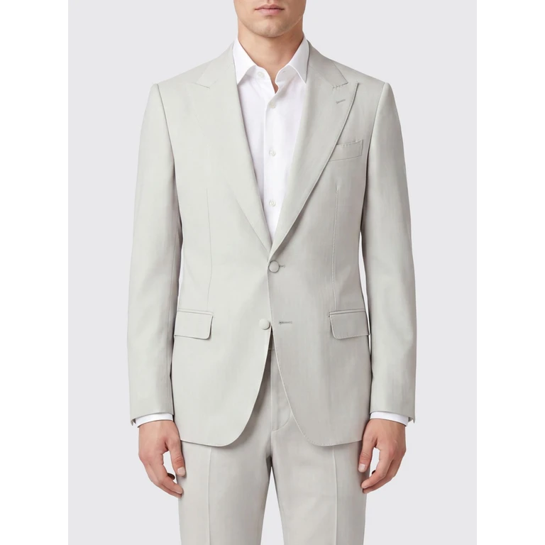 Single-Breasted Virgin Wool Blazer with Peak Lapels (G2NW0THU2BNRM2826)