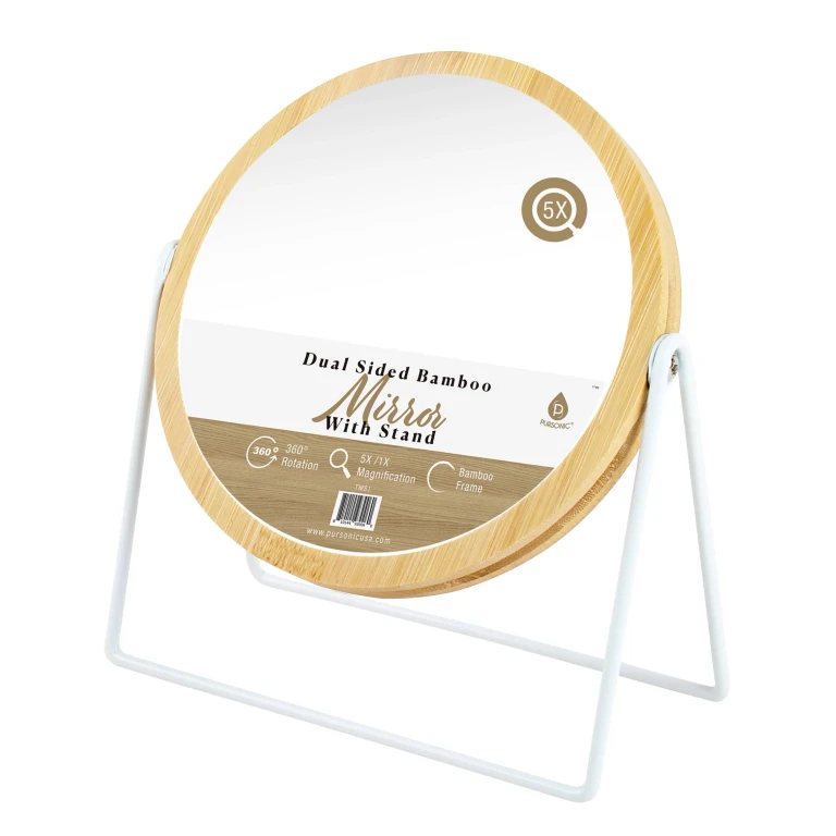 Dual-Sided Mirror with Seamless 360° Rotation