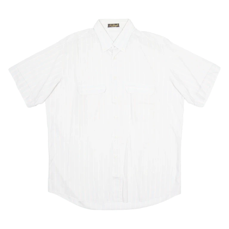 LA BUSSOLA Mens Shirt Pink Striped L