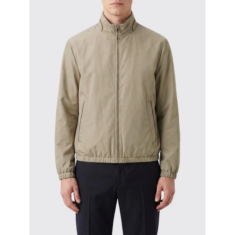 Polyester Bomber Jacket with a High Neck and Elasticated Cuffs (O41043SG03220702)