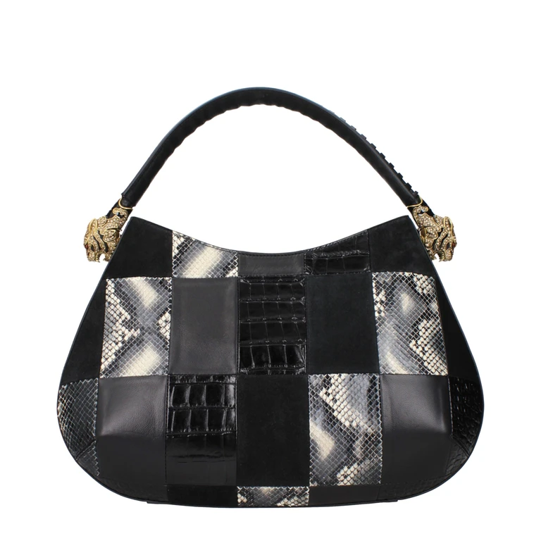 Roberto Cavalli Black Leather Handbag Bag - Women (RO15589220942089BT)