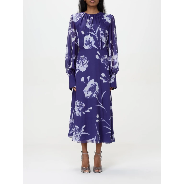Dress Woman color Sapphire (SS25D21PCFSVCARNATIONCYANOTYPEHEATH)