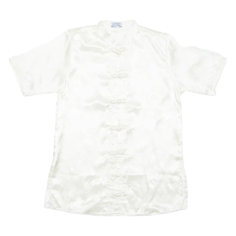 Womens Printed Blouse White Silk Floral S