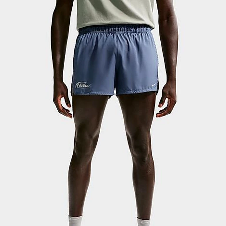 Nike Men's Disrupt Dri-FIT 3" Brief-Lined Running Shorts in Diffused Blue/Medium Ash/Black Size: XS