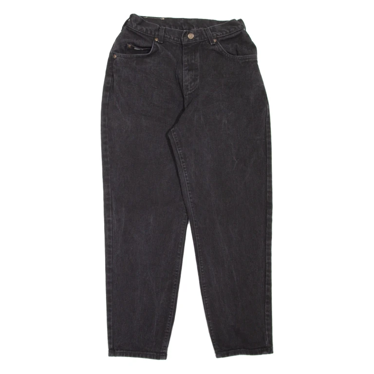 LEE Womens Jeans Black Regular Mom W26 L26