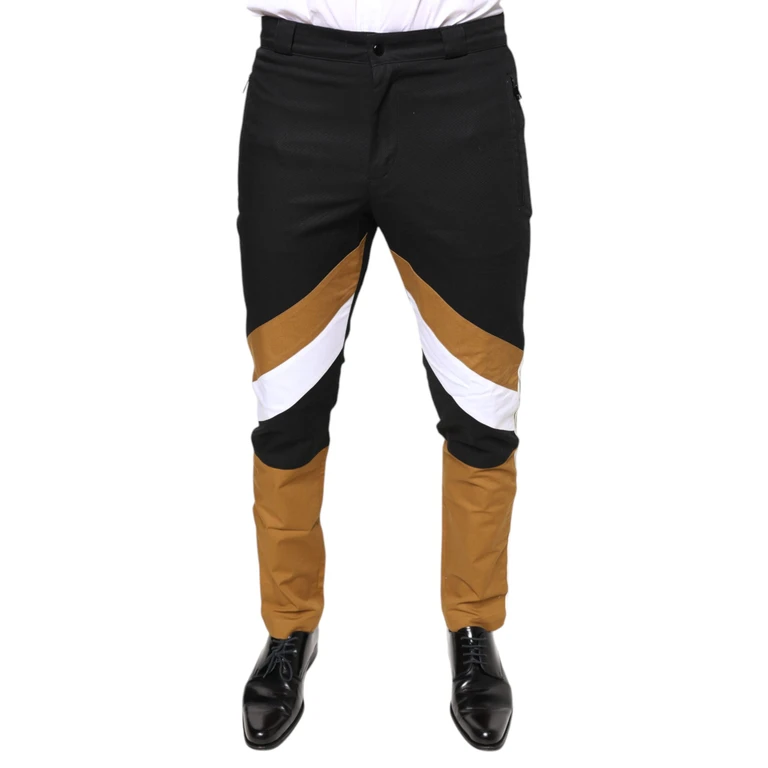 Dolce & Gabbana Multicolor Stripe Skinny Cotton Pants Elastane Nylon - Men