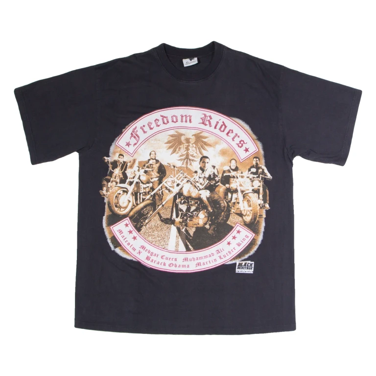 THAT DOG Freedom Riders Mens Biker T-Shirt Black XL
