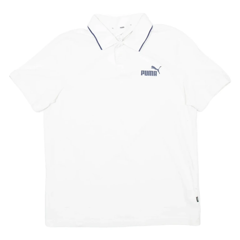 PUMA Mens Polo Shirt White M
