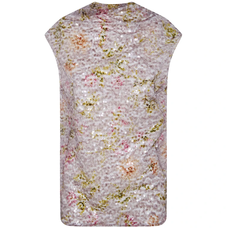 Camisa estampada con lentejuelas Alberta Ferretti
