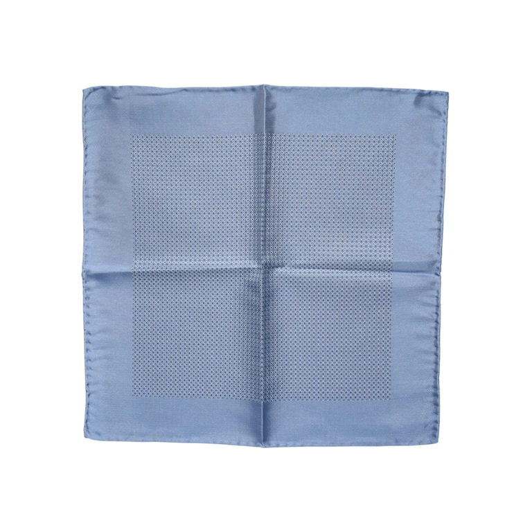 Dolce & Gabbana Light Blue Silk Square Men Foulard Scarf - Men