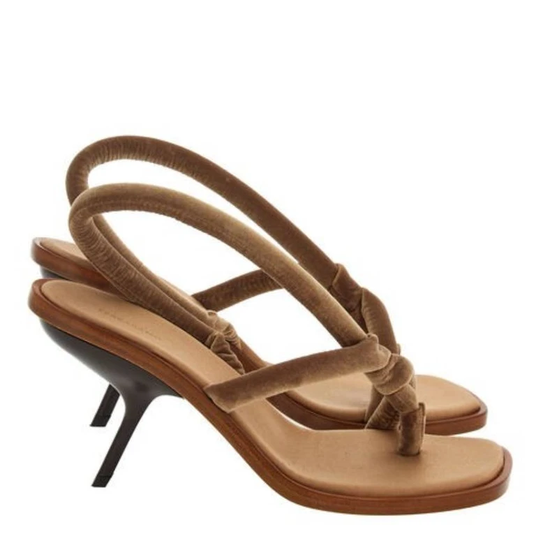 Ferragamo Fleur 85 Mid Heel Sandals