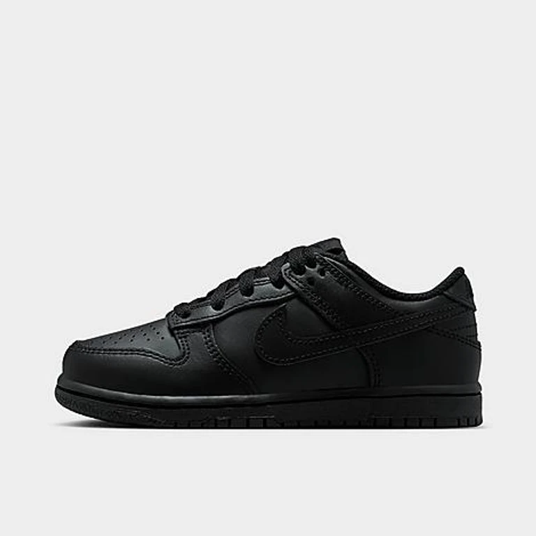 Nike Little Kids Dunk Low Casual Shoes in Black Size: 1.0