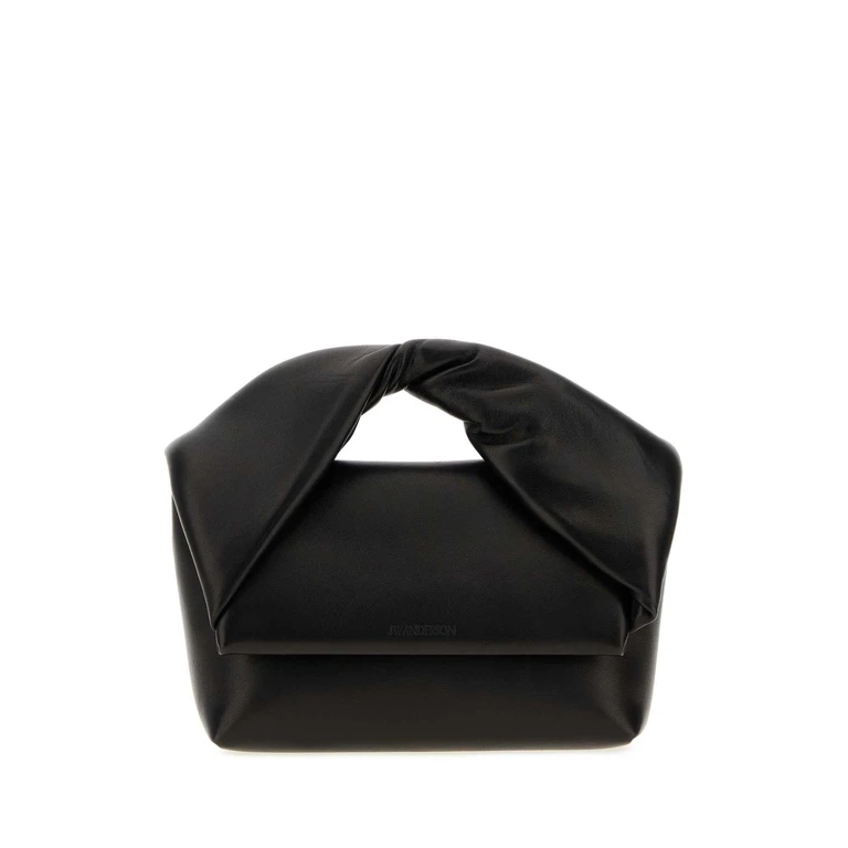 JW Anderson Black Leather Mini Twister Handbag Borse A Mano - Women