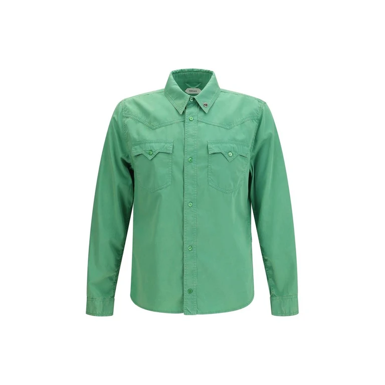 Versace Bicolor Cotton Shortsleeve Shirt - Men