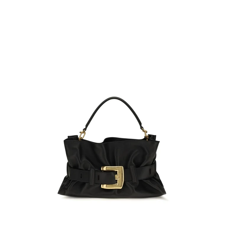 Balmain Black Calf Leather Bos Taurus Handbag Bag - Women