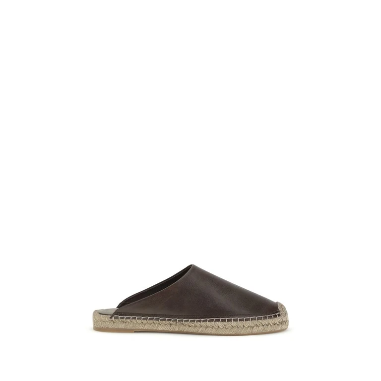 Brown Calf Leather Bos Taurus Espadrilles Shoe - Women