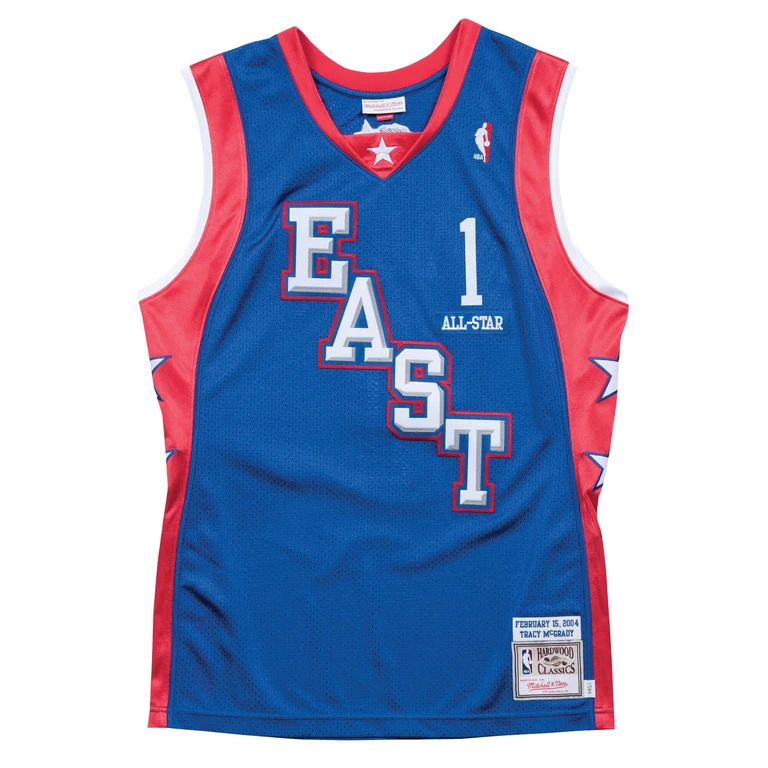 Men's NBA All Star East Authentic Jersey 2004 All-Star Mcgrady #1