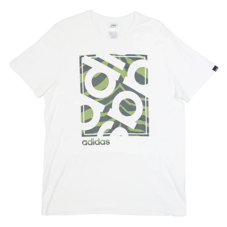 ADIDAS Mens T-Shirt White M