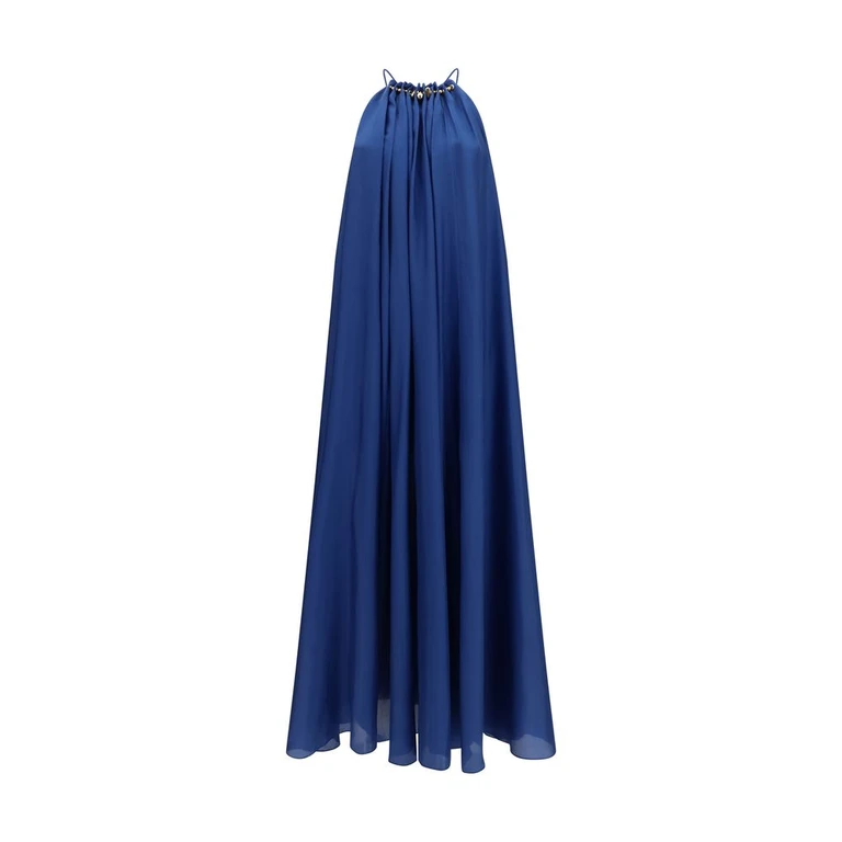 Blue Silk Cocktail Dress - Women