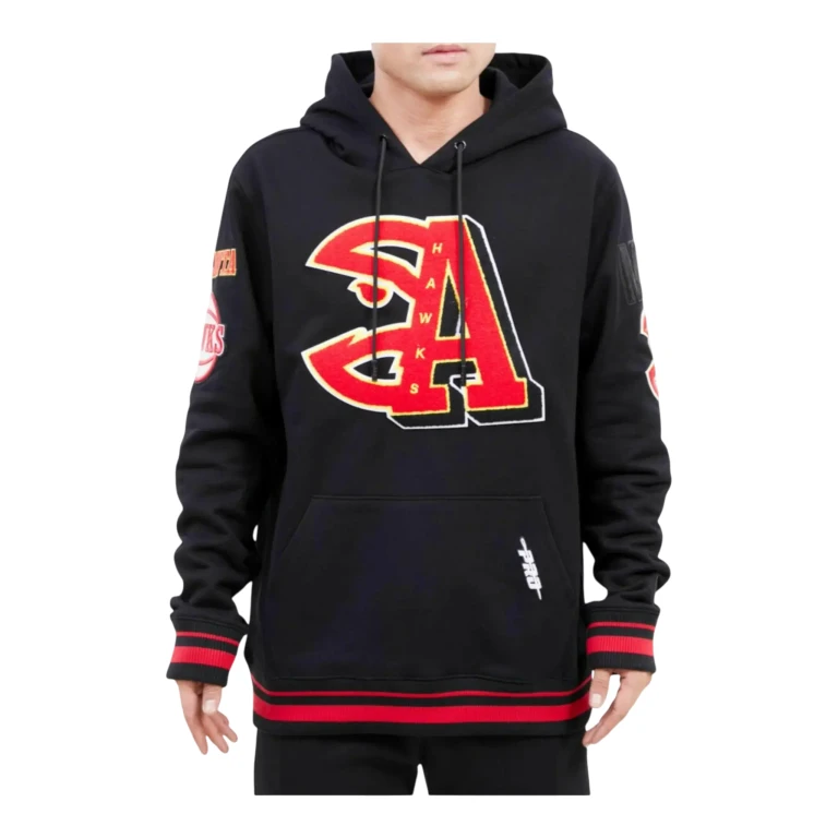 NBA Atlanta Hawks Mash Up Logo P/O Men Hoodie Black