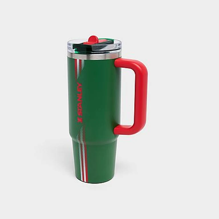 The Country Collection Quencher ProTour Flip Straw Tumbler (30oz) in Team Dark Green/Red
