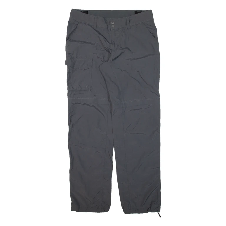 COLUMBIA Womens Trousers Grey Regular Straight Nylon W32 L30