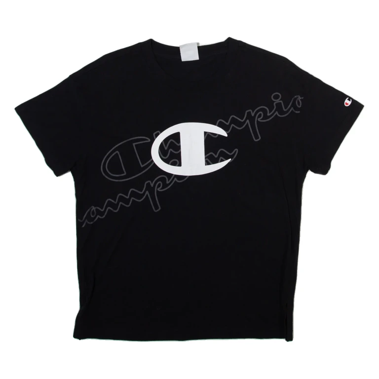 CHAMPION Womens T-Shirt Black L