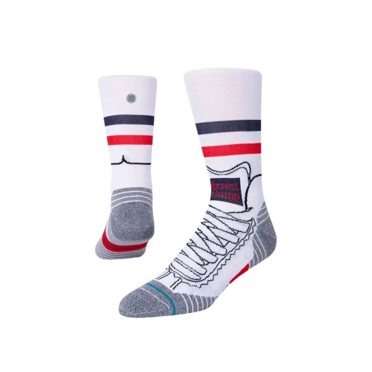 x Forest Gump Feel 360 - Run Forrest Crew Socks White