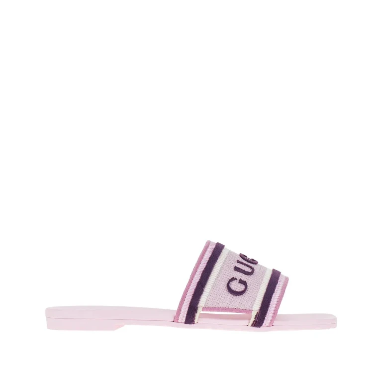 GUCCI Fabric and rubber slides Woman 36