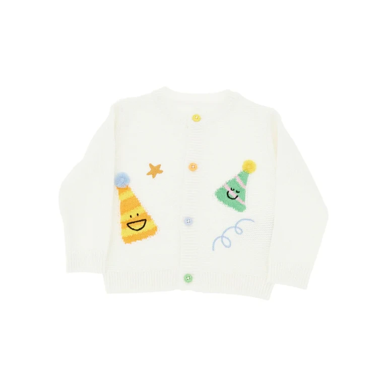 STELLA MCCARTNEY Party intarsia cotton cardigan Kids 6M