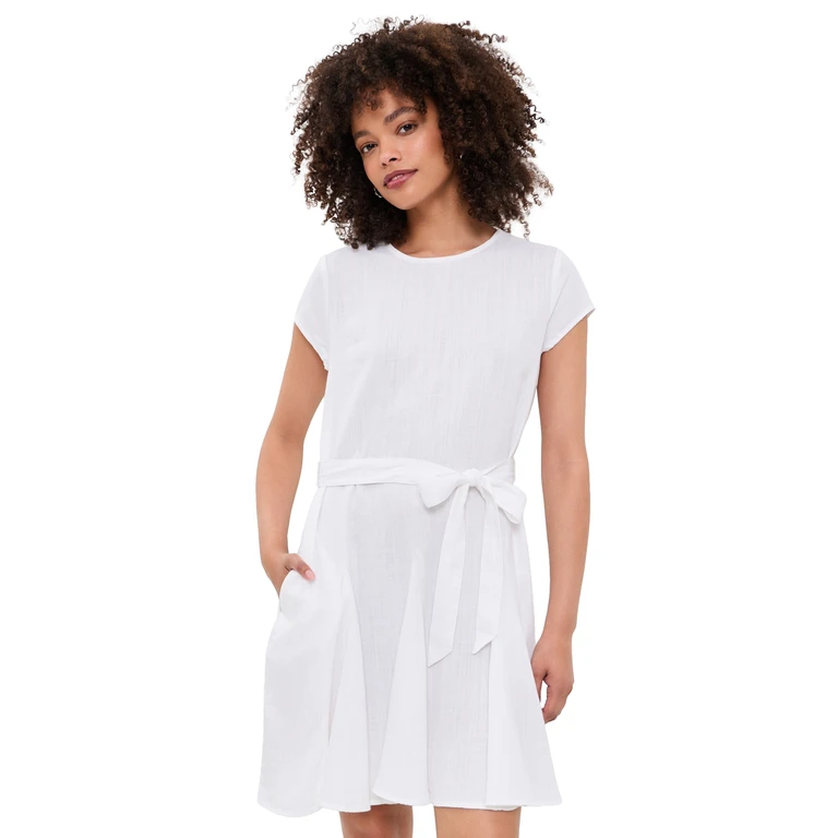 Splendid Lydia Linen Mini Dress White S