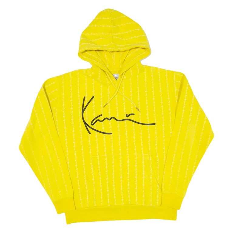 KARL KANI Mens Yellow Hoodie S