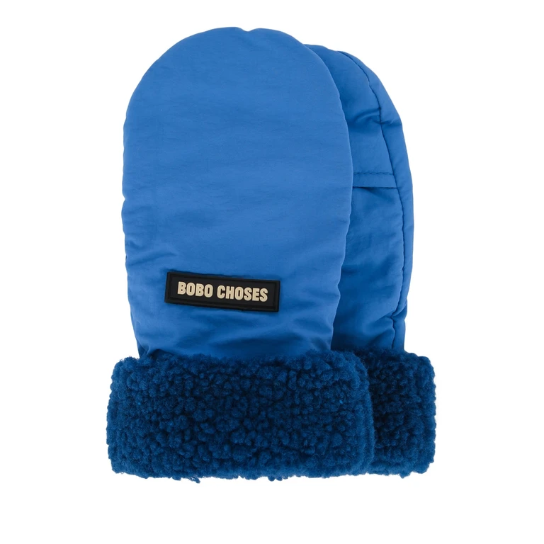 Bobo Choses Bicolor Mittens Blue Cotton Cappelli