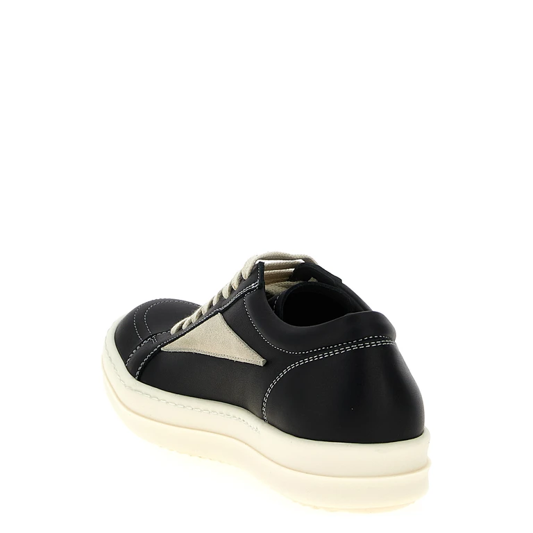 Rick Owens Bicolor Cowhide Low Top Sneakers - Women