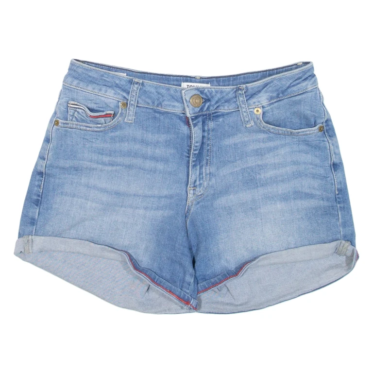 TOMMY HILFIGER Womens Denim Shorts Blue S W28