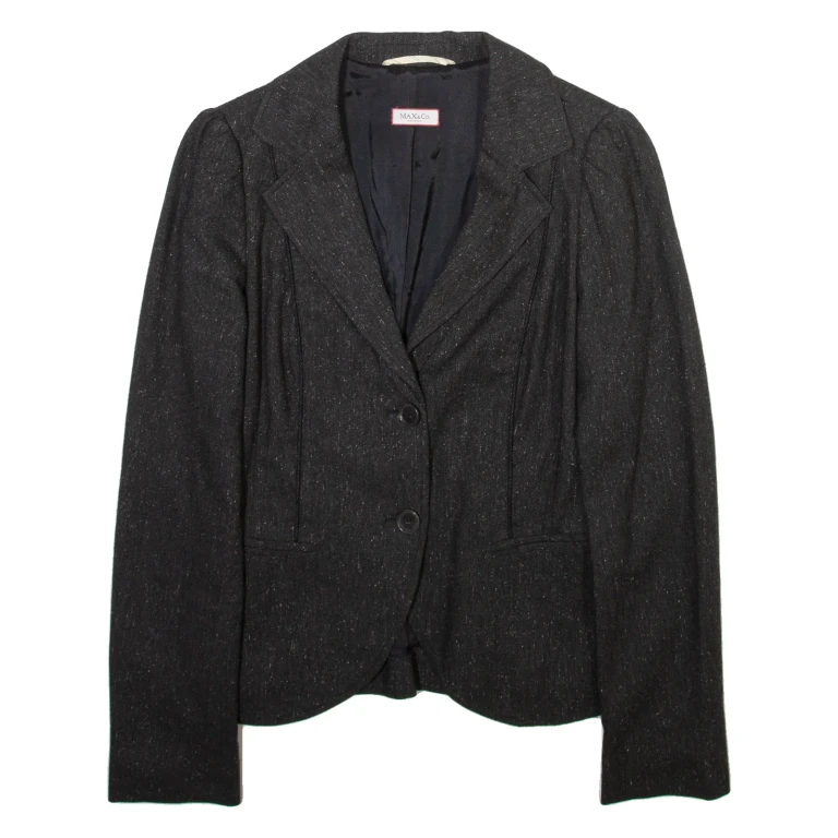 MAX MARA Womens Blazer Jacket Grey Wool UK 12
