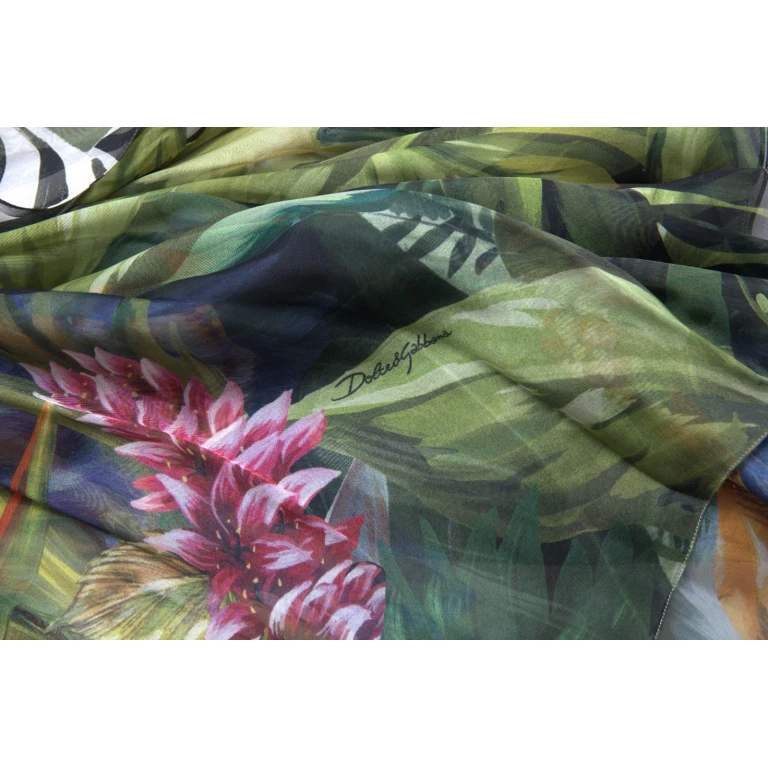 Dolce & Gabbana Multicolor Silk Jungle Print Women Maxi Dress - Women