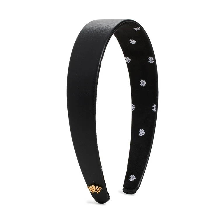 Lele Sadoughi Faux Leather Bessette Headband Jet One Size