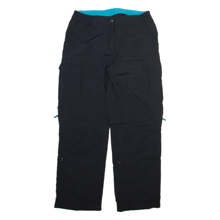 CRIVIT Detachable Legs Womens Trousers Black Relaxed Straight Nylon W28 L28
