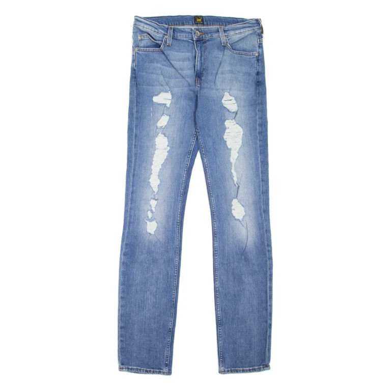 LEE Mens Jeans Blue Slim Straight Stone Wash W30 L34