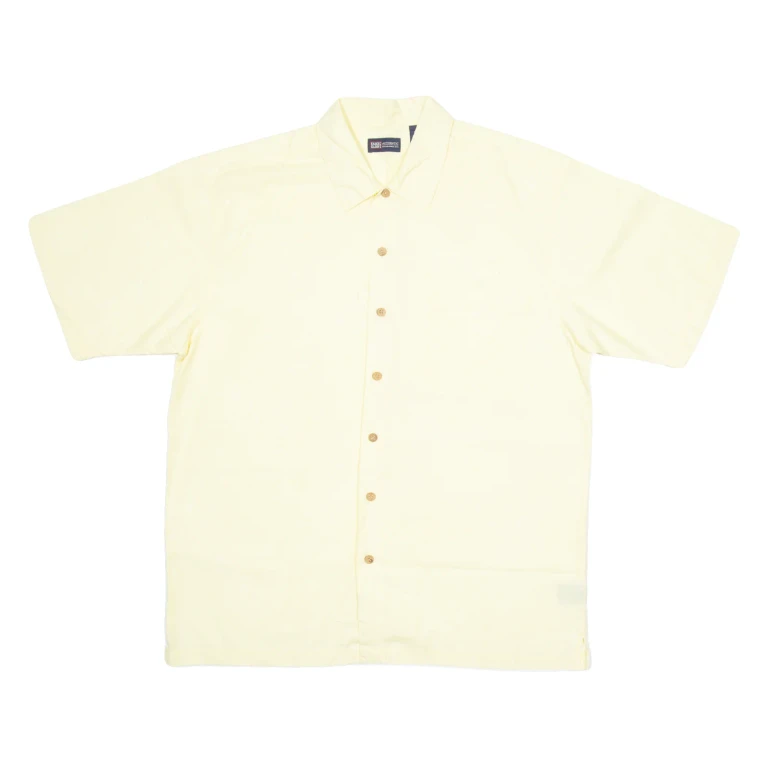 FADED GLORY Mens Shirt Yellow Floral L