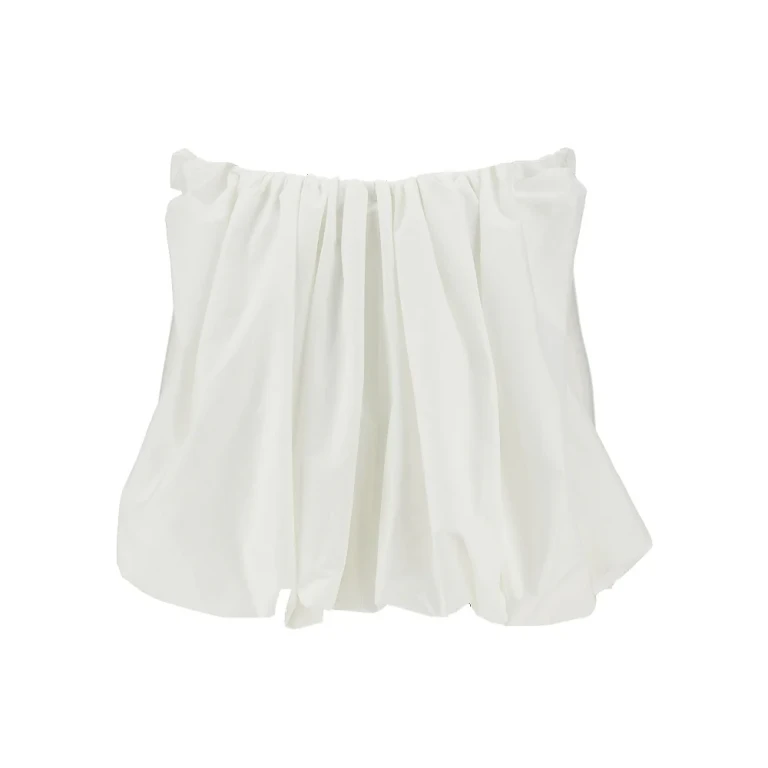 JACQUEMUS Poplin draped wide top Woman 36