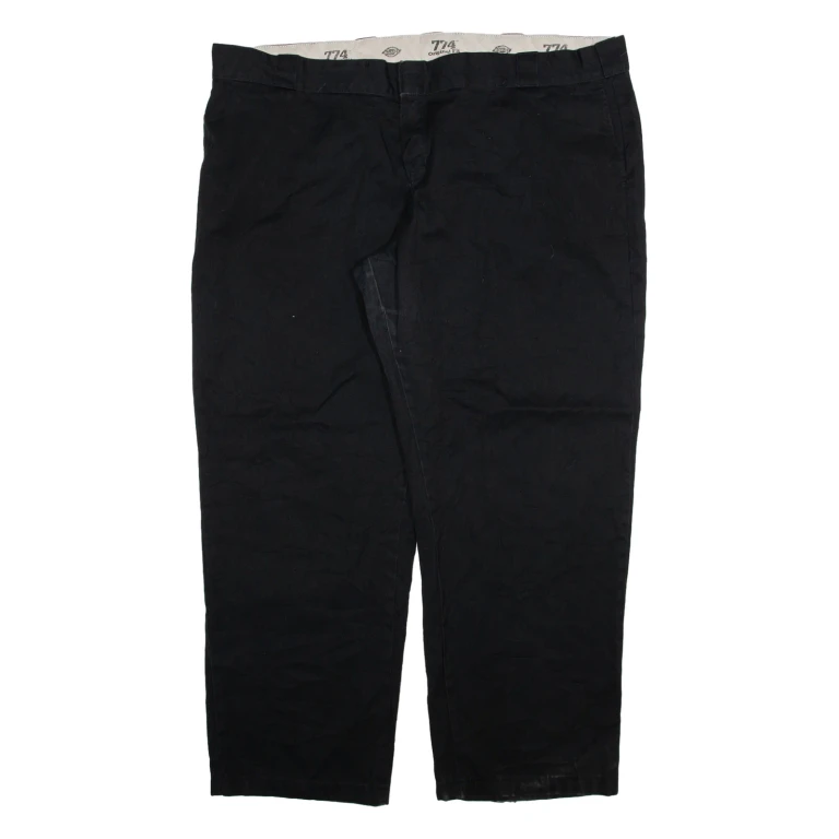 DICKIES 774 Womens Trousers Black Relaxed Straight W44 L30