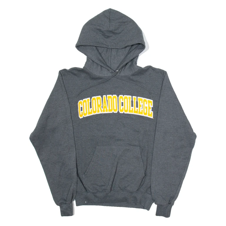 CHAMPION Colorado College Mens Grey Hoodie USA S